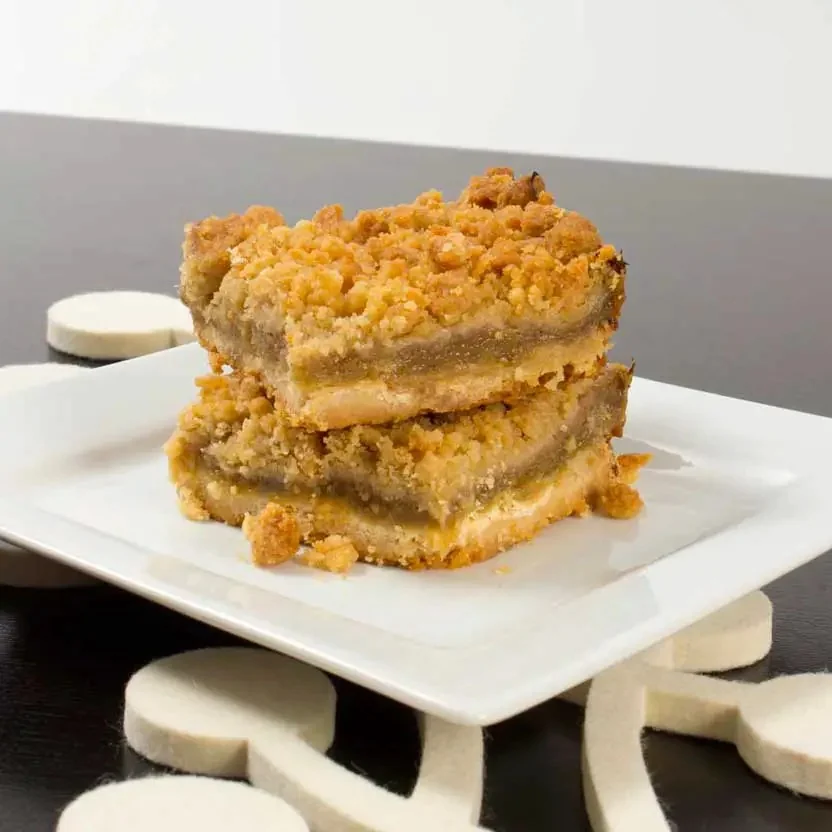 Crumble de manzanas, peras y cereales