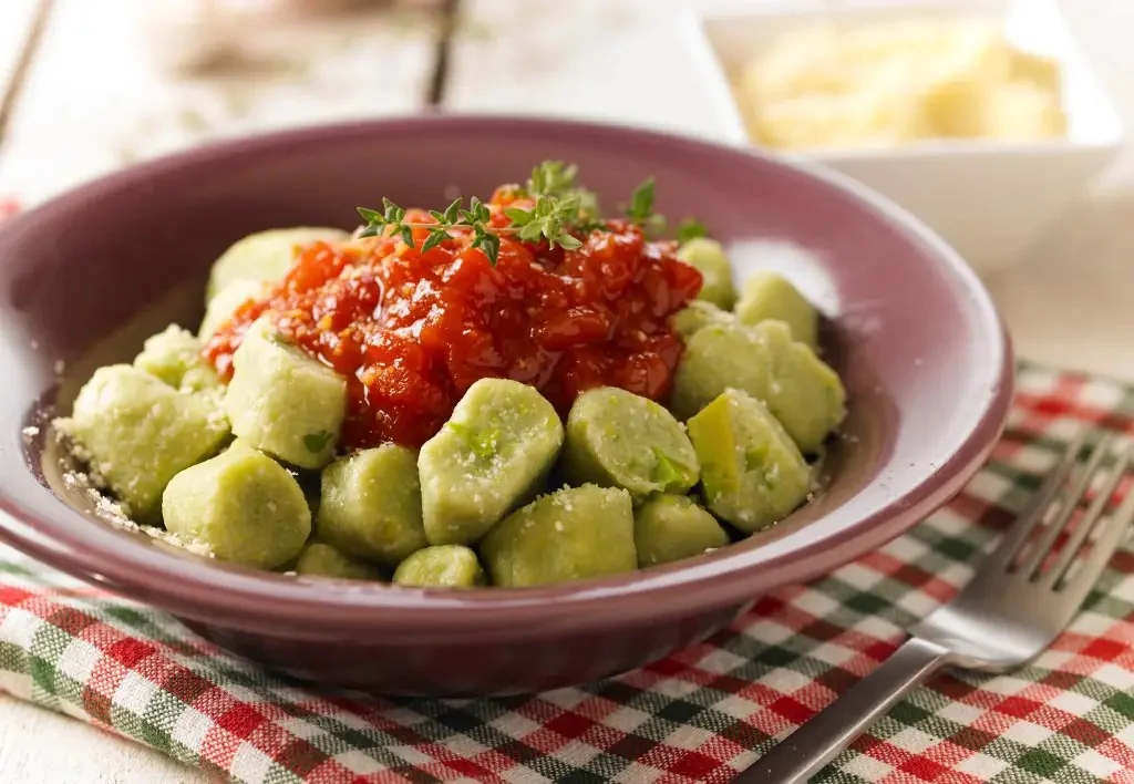 Ñoquis de palta y ricota