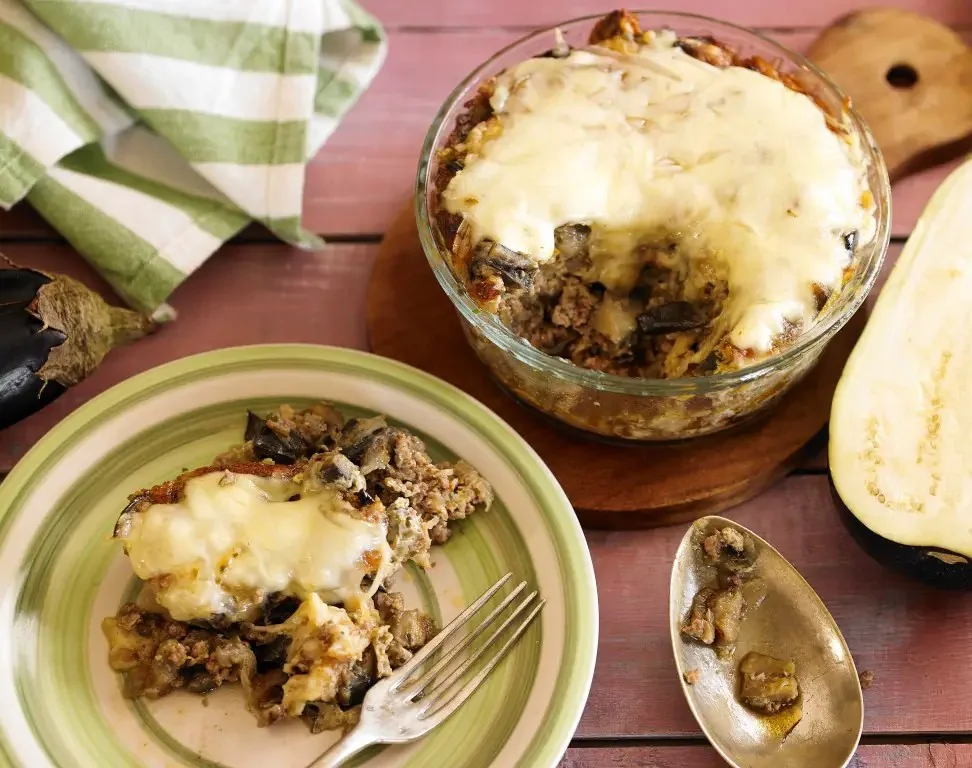 Budín de berenjenas y carne