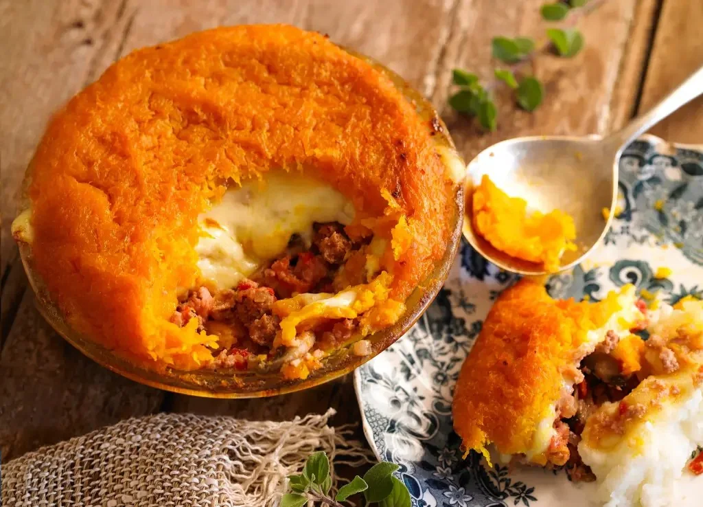 Pastel de carne diferente