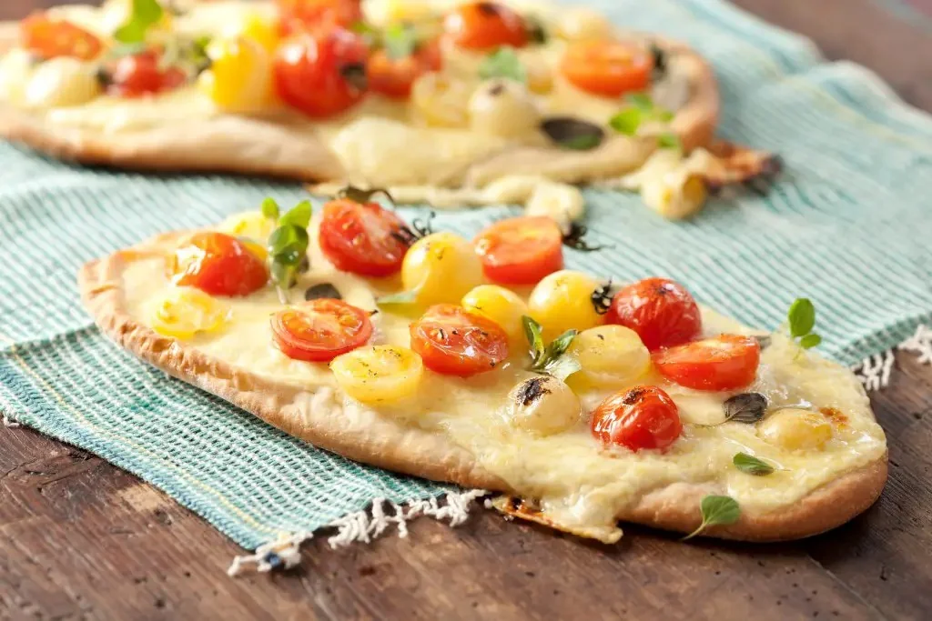 Pizza con masa de papas