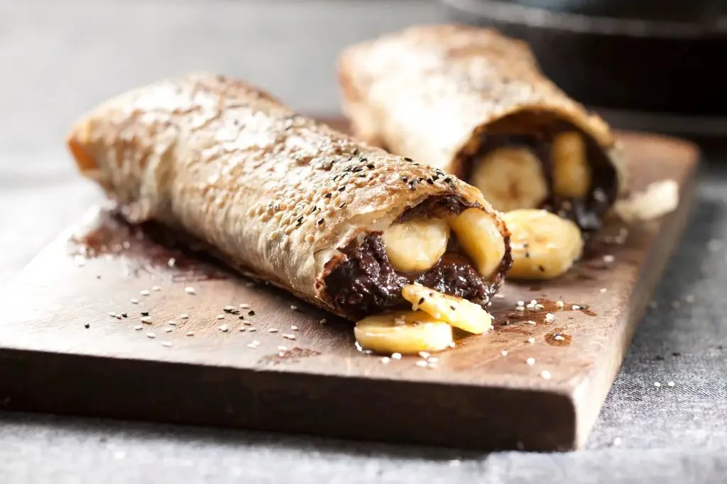 Strudel de chocolate y bananas