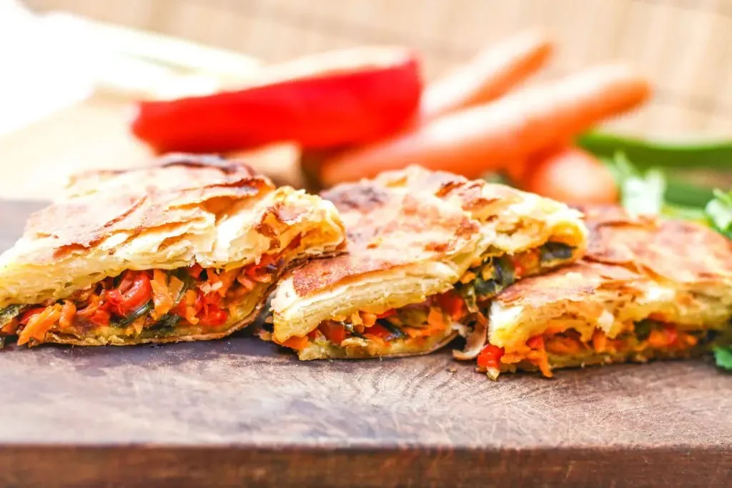 Tarta rústica de puerros