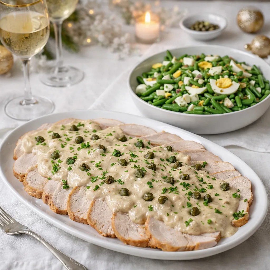 Vitel thoné de pavita con ensalada de chauchas