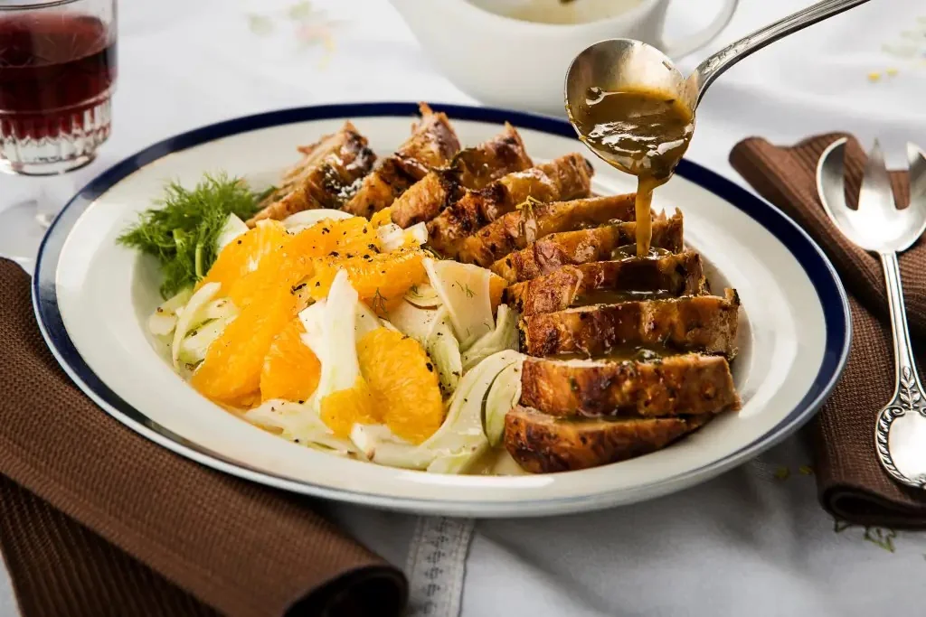 Carré de cerdo a la naranja